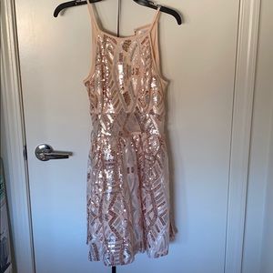 Rose gold and silver dress